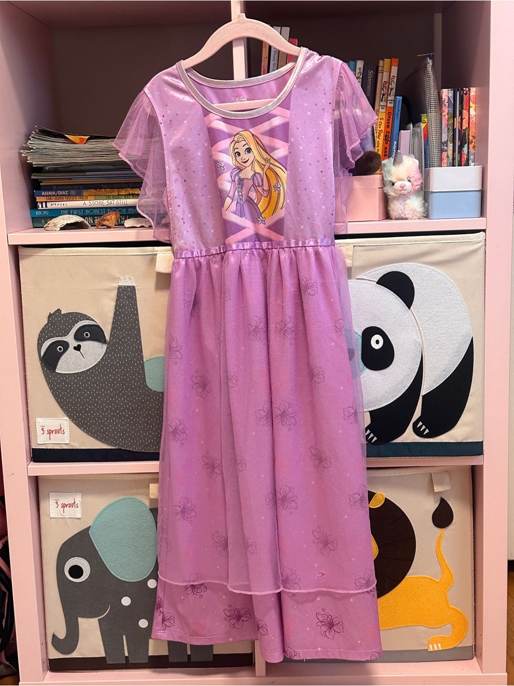 Girls' Rapunzel Lavender Princess Costume Nightgown Play Dress - Size 8